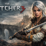 "Arte conceitual de Ciri e Geralt ilustrando os rumores da nova DLC The Bridge de The Witcher 3"
